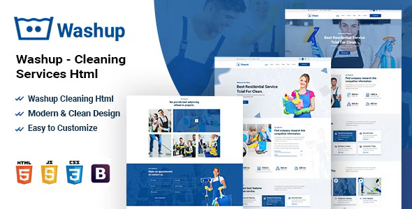 Washup Cleaning Services HTML5 Template Washup Cleaning Services HTML5 Template