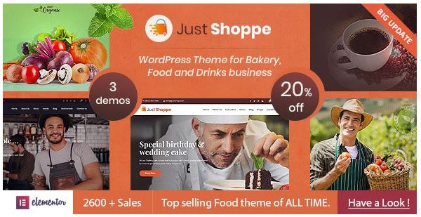 Justshoppe Elementor Cake Bakery WordPress Theme Justshoppe Elementor Cake Bakery WordPress Theme