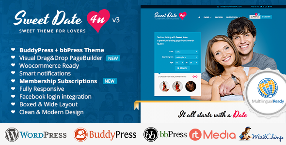 Sweet Date More than a Wordpress Dating Theme Sweet Date More than a Wordpress Dating Theme