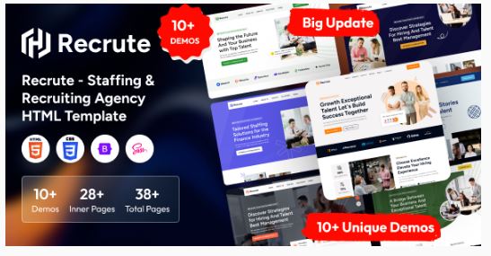Recrute Staffing & Recruiting Agency HTML Template Recrute Staffing & Recruiting Agency HTML Template