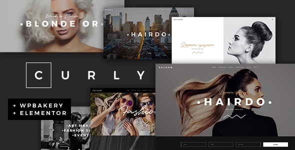Curly A Stylish Theme for Hairdressers and Hair Salons Curly A Stylish Theme for Hairdressers and Hair Salons