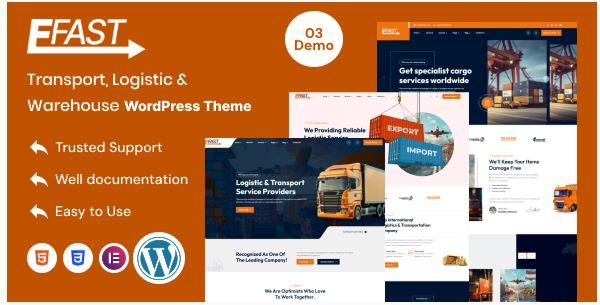 Efast Transport Logistic & Warehouse WordPress Theme Efast Transport Logistic & Warehouse WordPress Theme