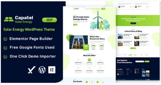 Capatel Solar Energy WordPress Theme Capatel Solar Energy WordPress Theme