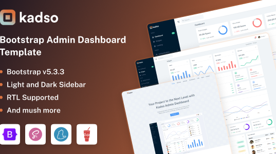 Kadso Responsive Bootstrap 5 Admin UI Kit Kadso Responsive Bootstrap 5 Admin UI Kit