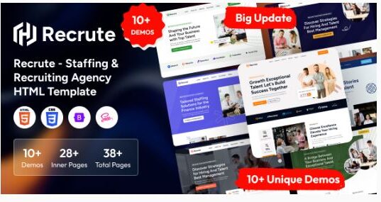 Recrute Staffing & Recruiting Agency HTML Template Recrute Staffing & Recruiting Agency HTML Template