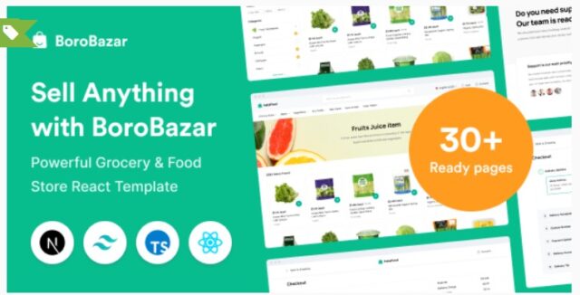 BoroBazar React Ecommerce Template with Grocery & Food Store